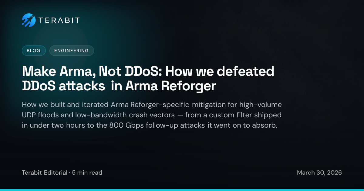 Make Arma, Not DDoS: How we defeated DDoS attacks in Arma Reforger